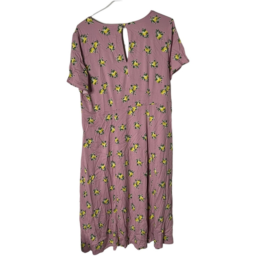 Torrid Lemon Midi Challis Button-Front Dress 2x W… - image 3